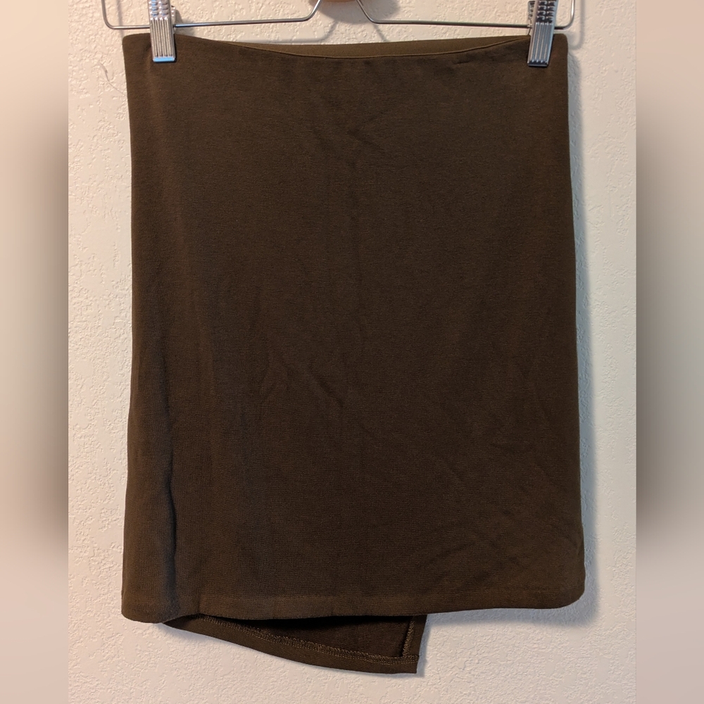 VINCE Mini Skirt Olive Green - Picture 6 of 9